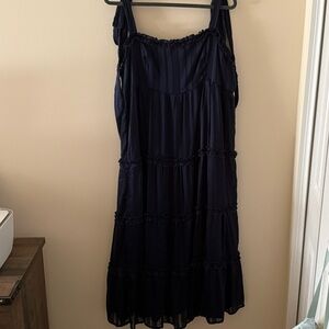Lulu's Midnight Blue Midi Dress